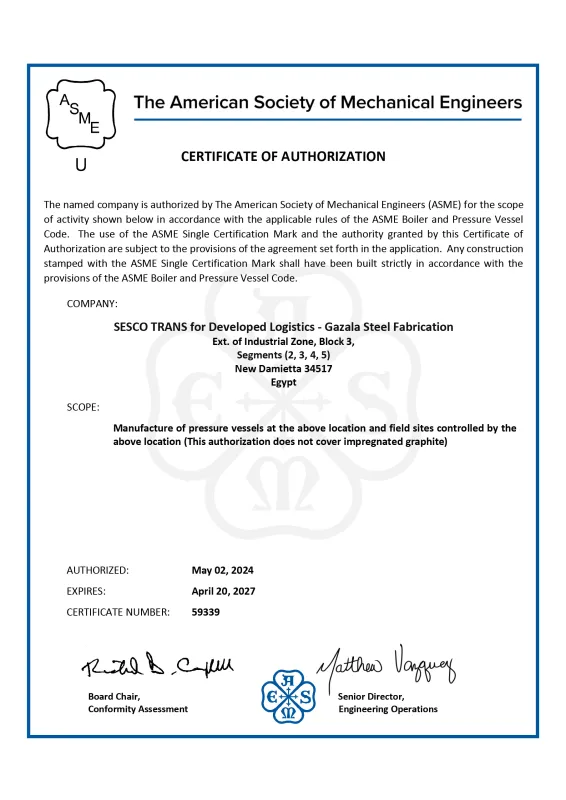 ASME New Certificates - Page2